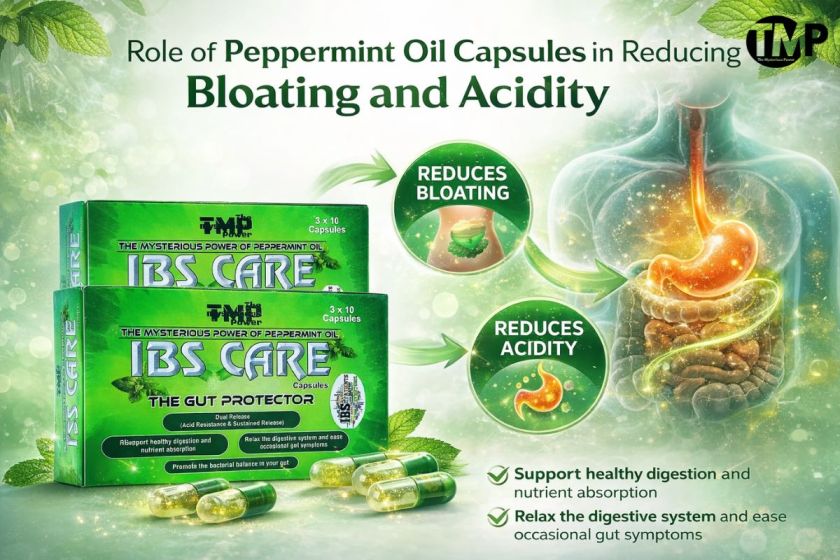 Role of Peppermint Oil Capsules in Reducing Bloating and Acidity