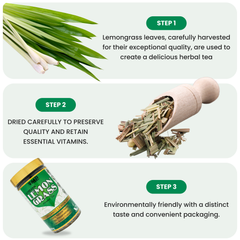 Organic Lemongrass Tea 200g, Pack of 2