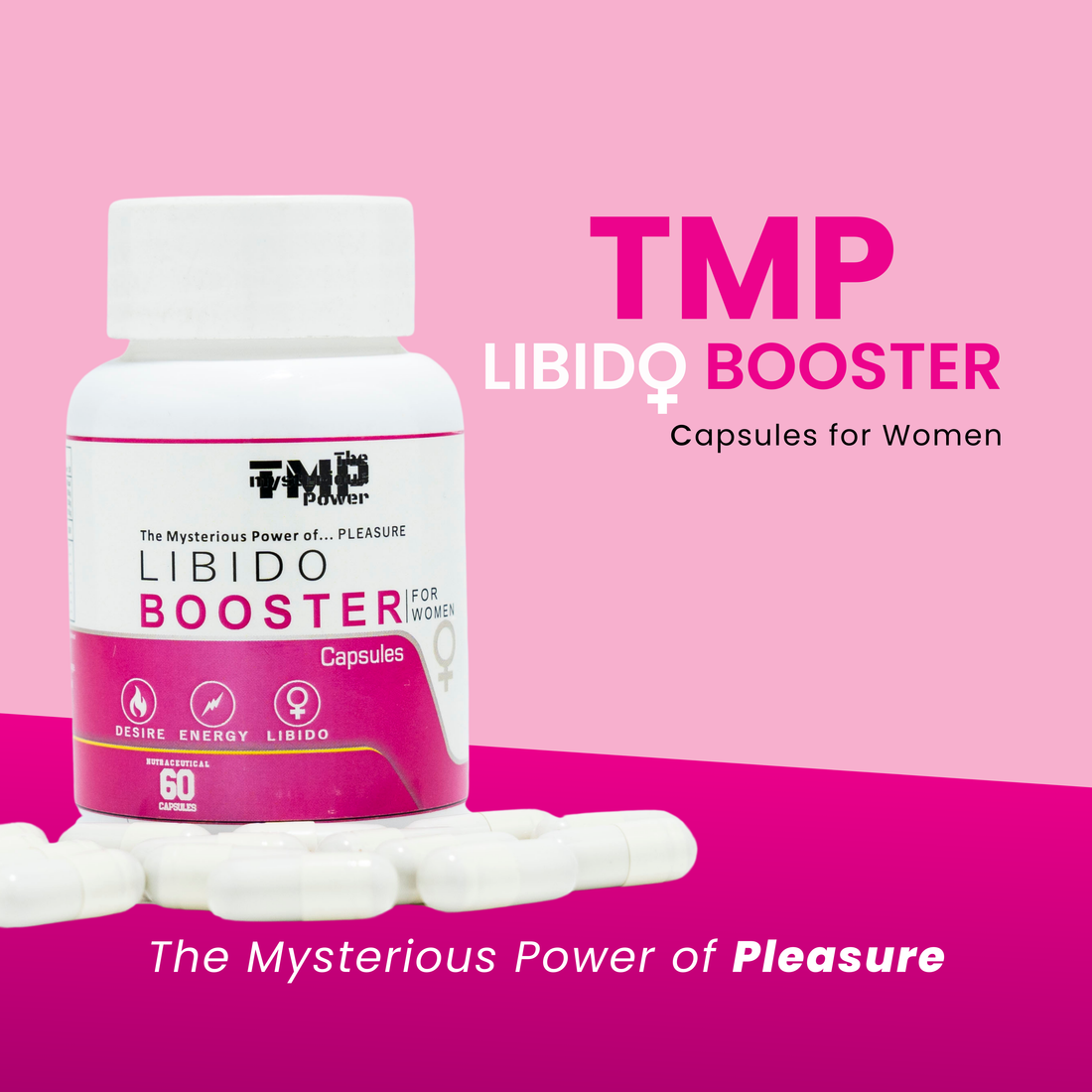 TMP Libido Booster - Horny Goat Weed Epimedium | Maca Root Extract | Ashwagandha Extract | Energy Booster, Vitality Enhancer, Stamina &amp; Endurance Support | 60 veg Capsules Pack | For Women