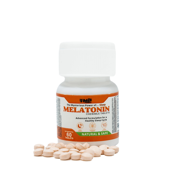 TMP Melatonin Chewable Tablets Sleep Supplement for Men &amp; Women | Melatonin Tablet for Deep Sleeps Naturally | Improve Concentration - 60 Veg Chewable Tablets (10 MG)