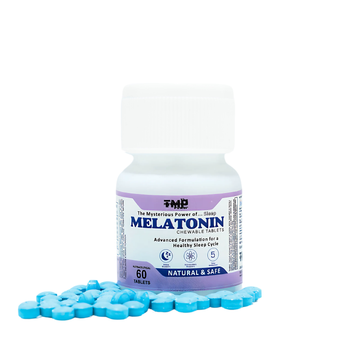 TMP Melatonin Chewable Tablets Sleep Supplement for Men & Women | Melatonin Tablet for Deep Sleeps Naturally | Improve Concentration - 60 Veg Chewable Tablets (5 MG)