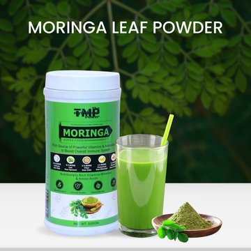 TMP 100% Organic Moringa Leaf Powder | Drumstick Leaf powder | Herbal Supplement | Good for Immunity, Digestion, Skincare and Haircare | Superfood for Energy (500g)